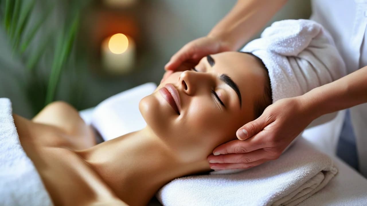 Soothing facial and head treatment